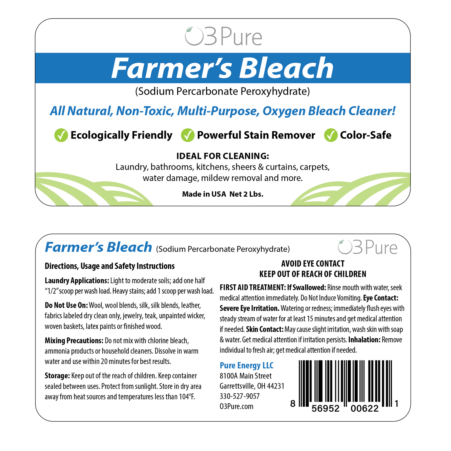 Soap - Farmers Bleach with Hydrogen Peroxide and Sodium Carbonate