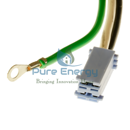 Closeup of power cord connectors