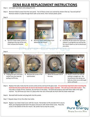 EdenPURE GEN 4 Bulb replacement instruction guide