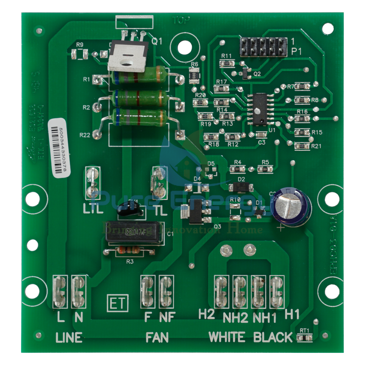 Eden PURE Rear PC Board for US1000 and GEN 4 Heaters