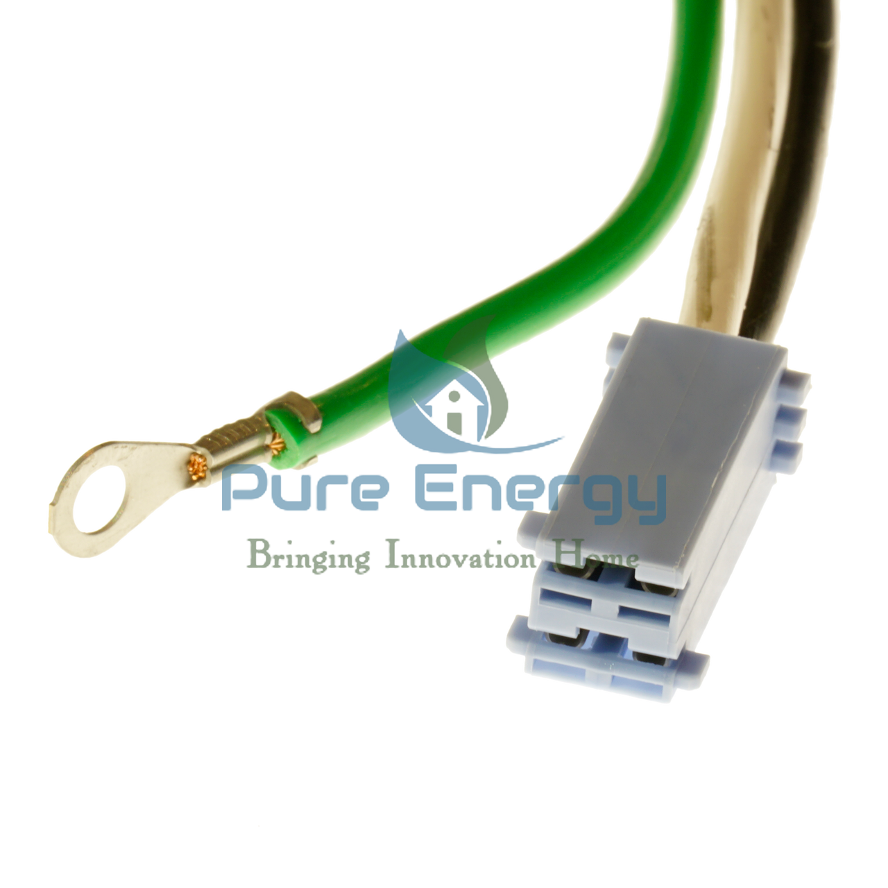 Closeup of power cord connectors